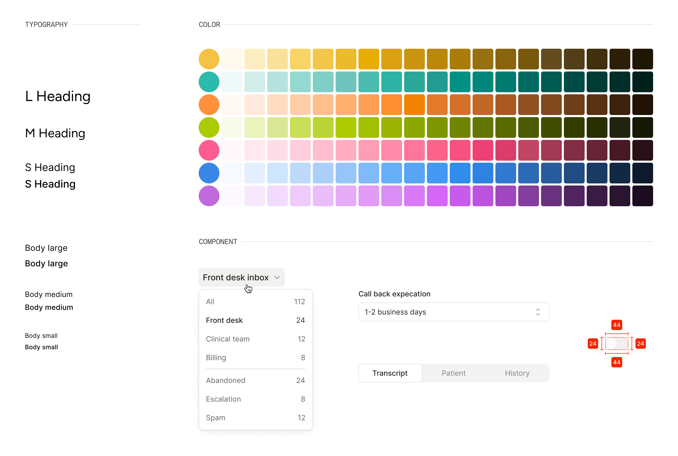 Pulse UI — design system overview.
